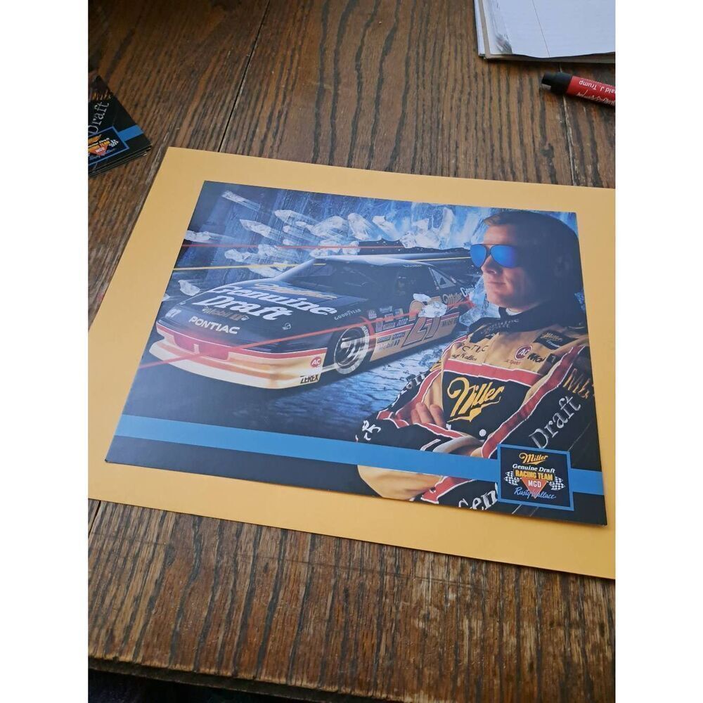 Vintage Rusty Wallace 8x10 Driver Card Miller Genuine Draft MGD #27 Spec Nascar